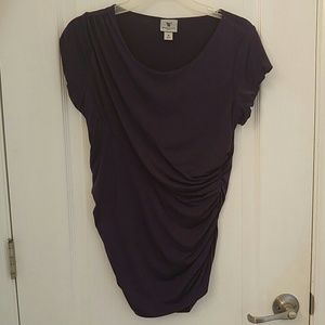 Purple Ruched Blouse